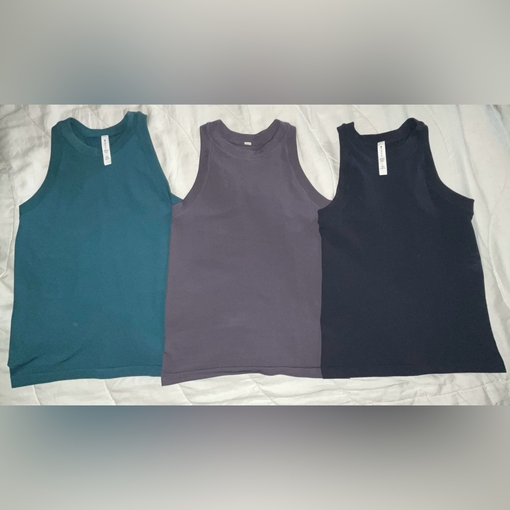 ATHLETA RENEW SEAMLESS RACERBACK TANK SIZE SMALL -SET OF 3-